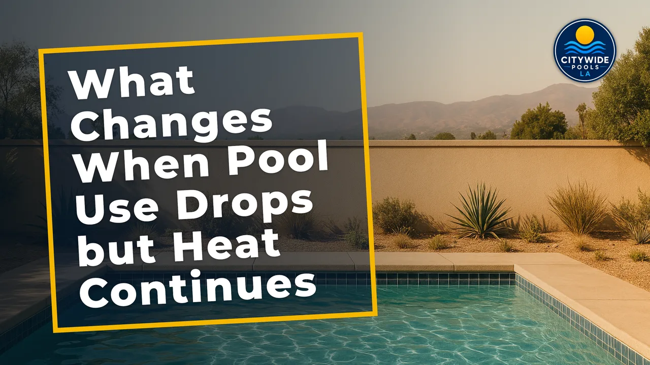 Clear water persists as heatwaves continue at Marcus's citywide pool.